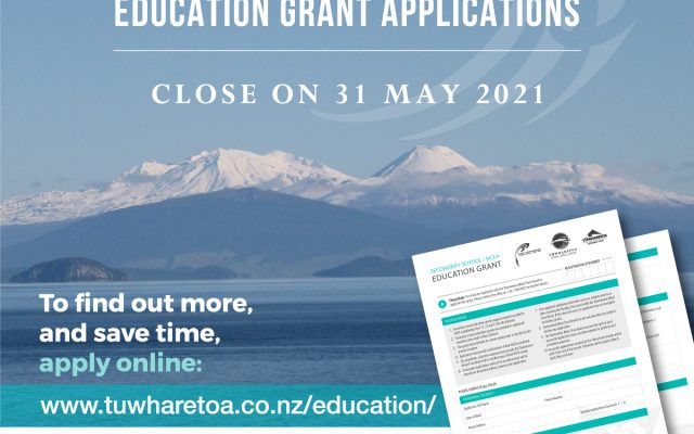 2021 EDUCATION GRANTS OPEN UNTIL 31 MAY 2021