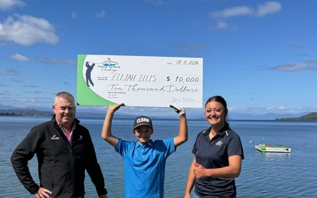 Lake Taupō Hole-in-One Challenge congratulates youngest-ever winner