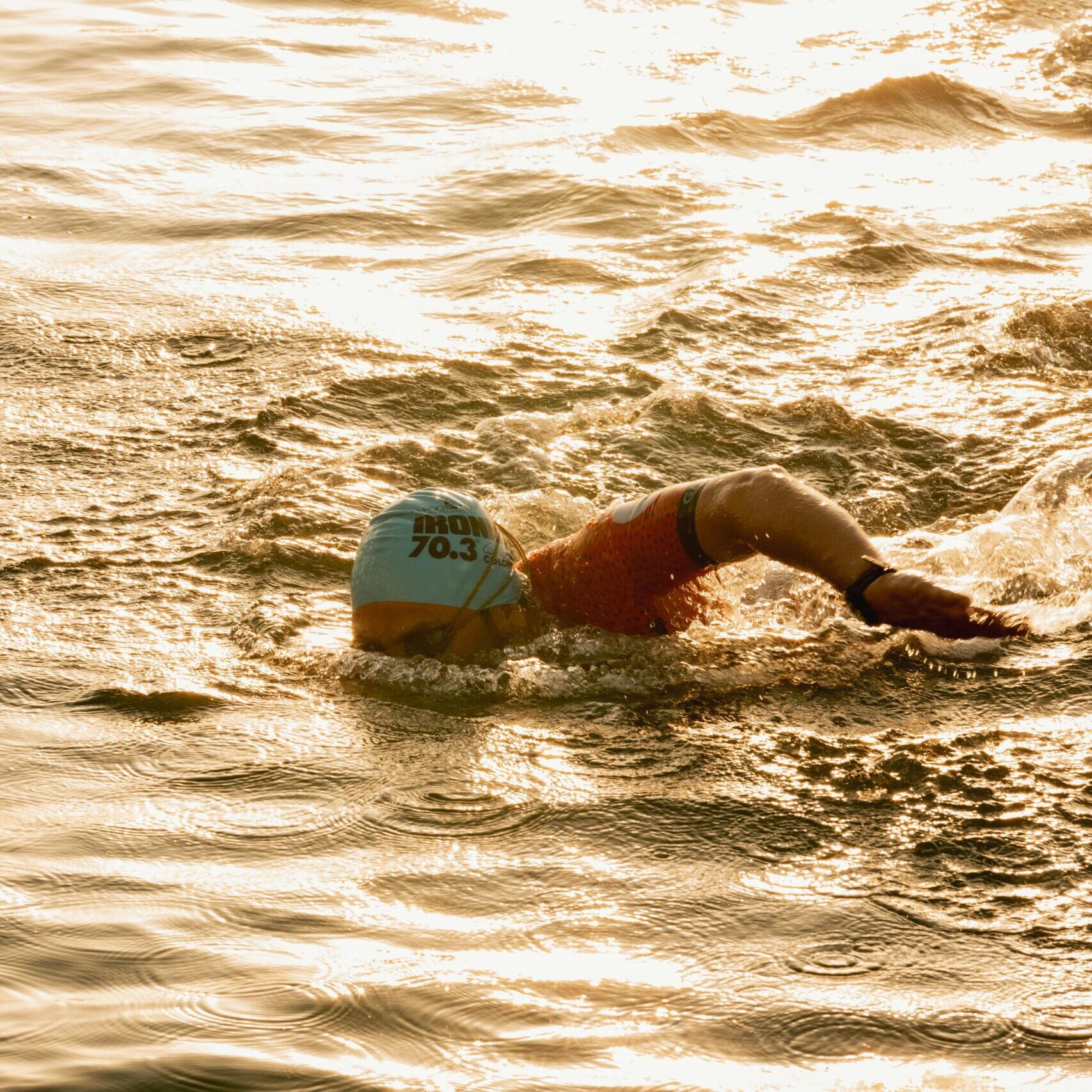 IronMan competitor in water