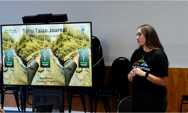 Woman running a presentation